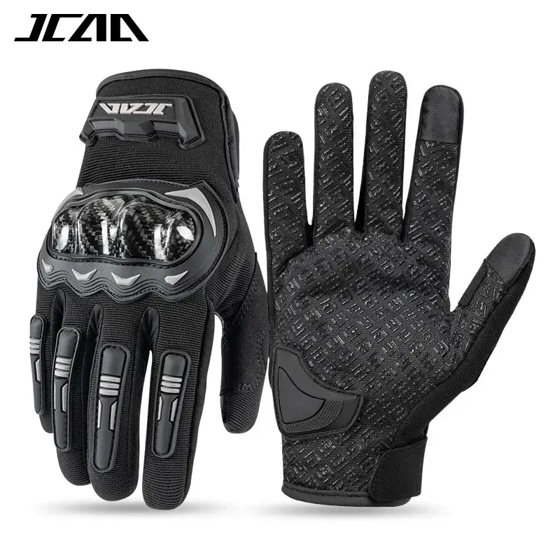 Motorcycle Sports Motocross Racing Gloves Summer Breathable Full Finger with Anti-Slip Anti-fall Palm Touchscreen Moto Guantes