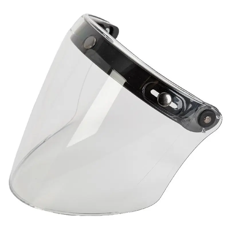Universal 3-Snap Open Face Helmet Visor 3/4 Helmet Visor Shield for Scratch Resistant UV Protected