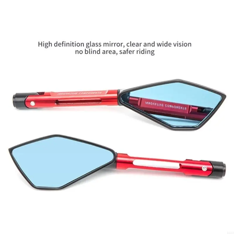 R53D 2Pcs/Pair Motorcycle Rearview Mirror Scooter Motocross Rearview Mirrors Electrombile Back Side Mirror 8/10mm