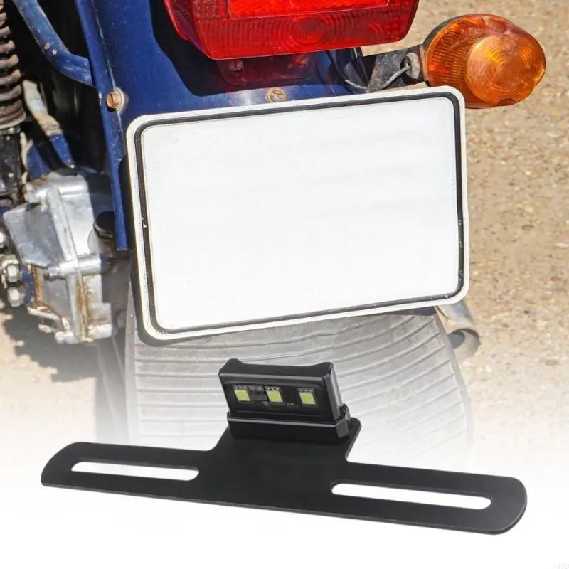 R53D High Intensity LED Tail Light with License Plate Feature 12V Quick Installs Compact Motorcycle LED Tail Light with Mount