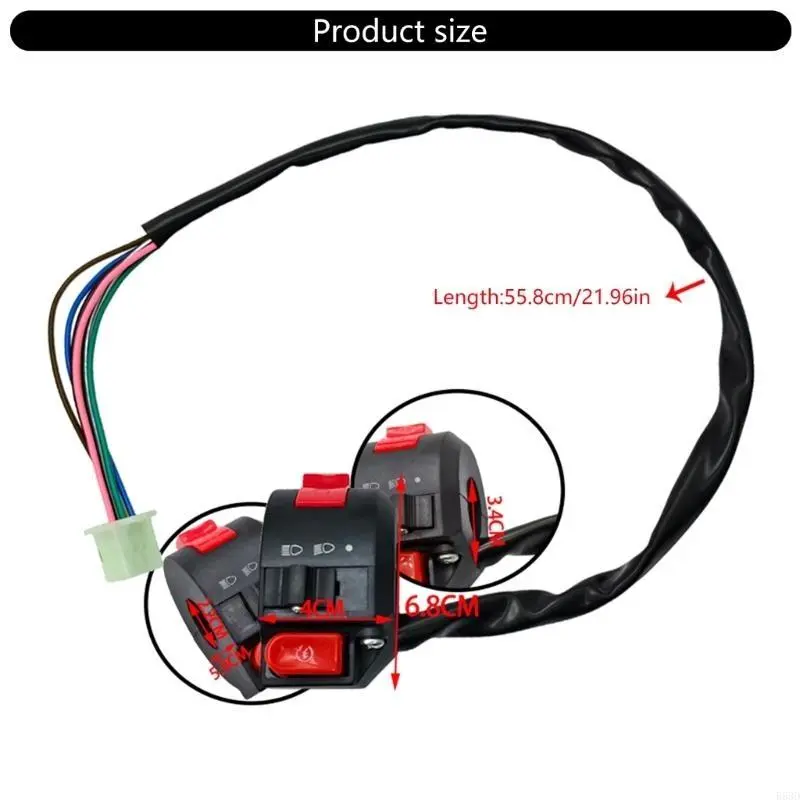 R53D Motorcycle Engine Shutoff & Lighting Switch User Friendly for Urban Commuting
