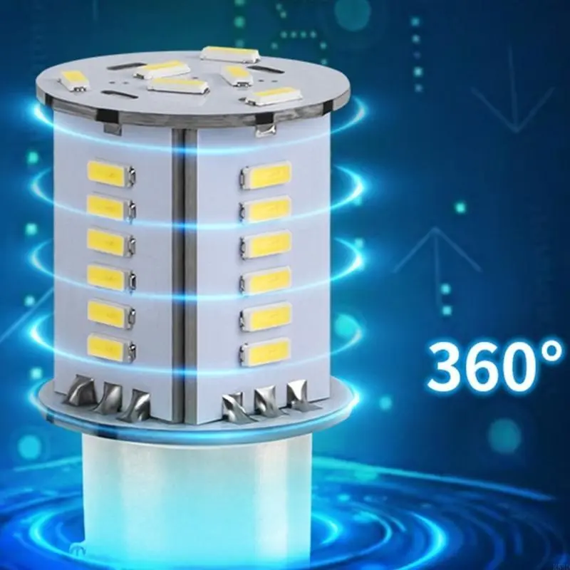 R53D 1157-4014-30 6000K White Reverse Light Bulbs Car Side DRL Backup 720LM 12V