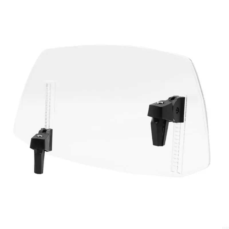 R53D Universal Motorcycle Windshield Spoiler Air Deflector Adjustable ABS for Bike