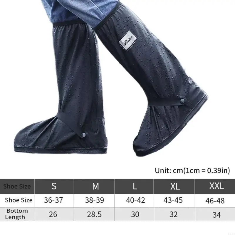 R53D Versatile Motorcycle Rain Gear Weatherproof Shoe Cover PVC for Riding Cycling