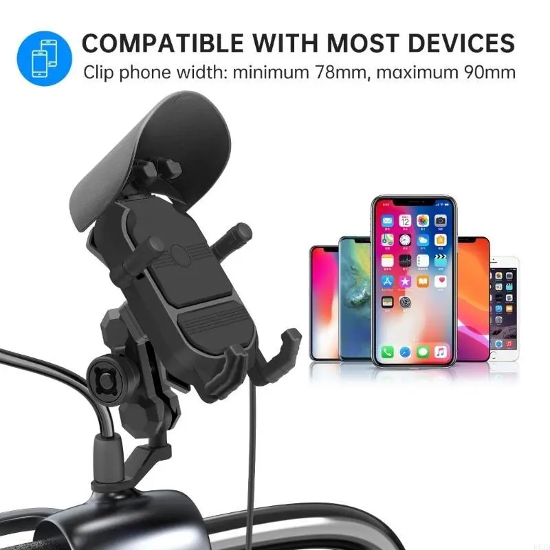 R53D Phone Holder Tablet Mount Universal Adjustable Handle Motorcycle Bracket