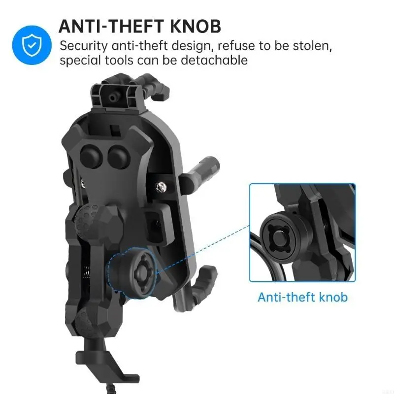 R53D Phone Holder Tablet Mount Universal Adjustable Handle Motorcycle Bracket