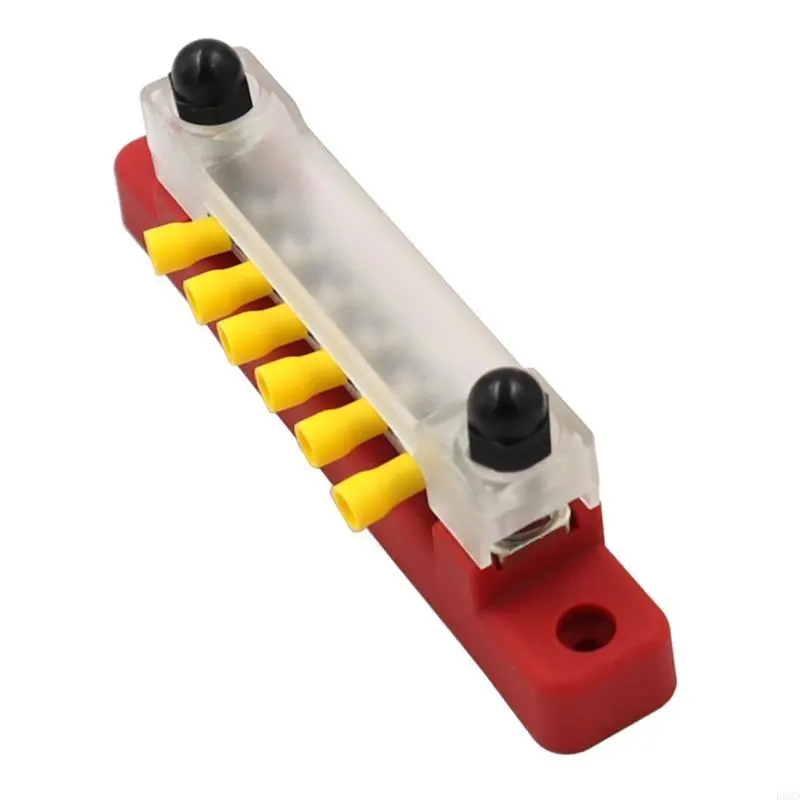R53D Terminal Bus Bar Ground Power Distribution Bus Bar with Cover for Marine RV Boat