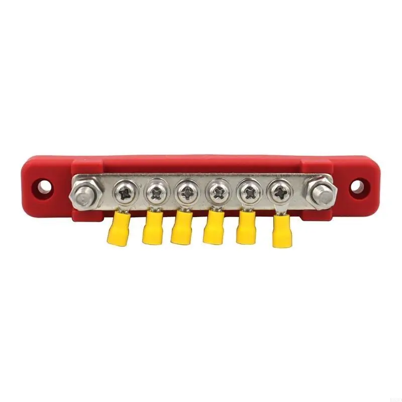 R53D Terminal Bus Bar Ground Power Distribution Bus Bar with Cover for Marine RV Boat