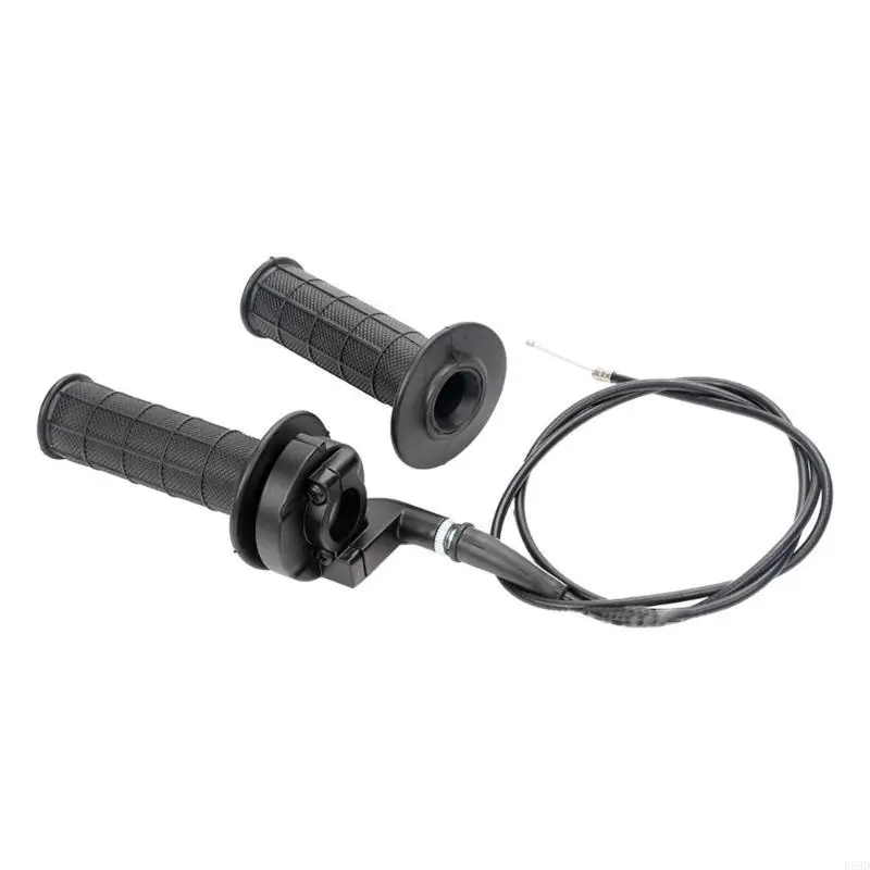 R53D Rubber Hand Grips for Motorcycles Reliable & Long Lasting Handle Bar Grips with Throttle Cable Suitable for 50-25CC