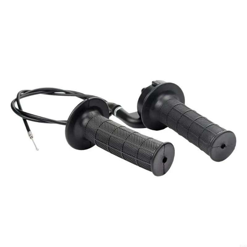 R53D Rubber Hand Grips for Motorcycles Reliable & Long Lasting Handle Bar Grips with Throttle Cable Suitable for 50-25CC