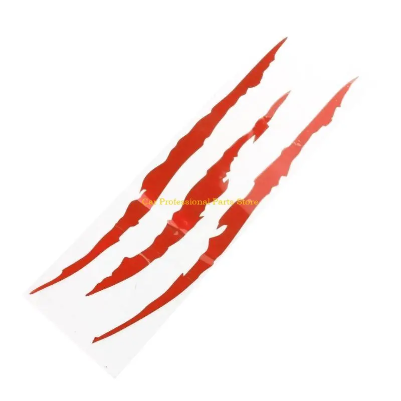 R53D Motorcycle Sticker Decorative Skull Claw Scratch Stripe Marks Decal