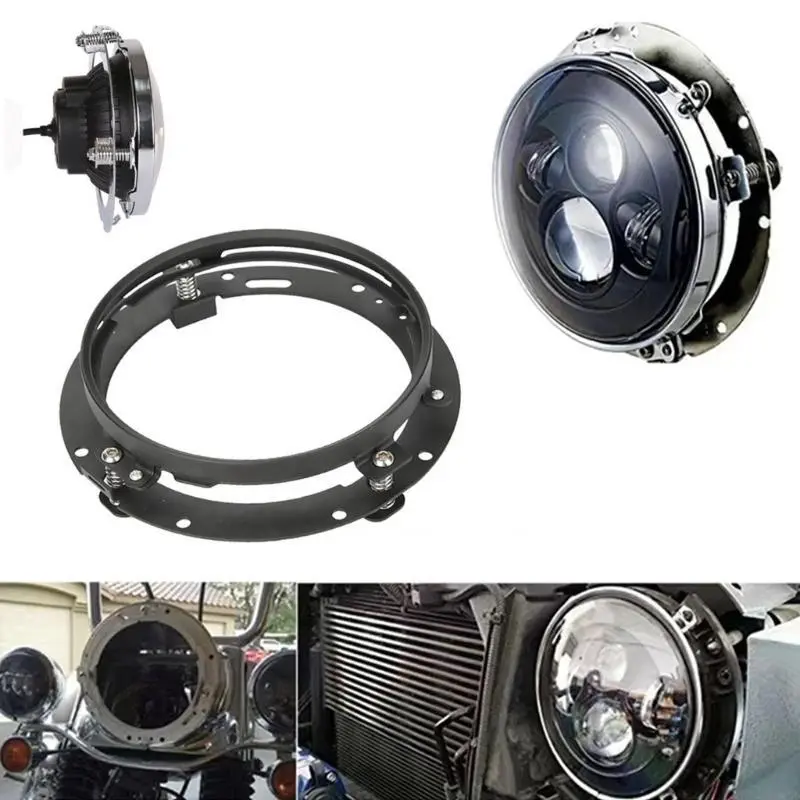 R53D Upgraded 7 Inch Round Headlight Bracket Lightweight Headlight Fixing Support Motorcycle Spare Part Suitable for Vehicle