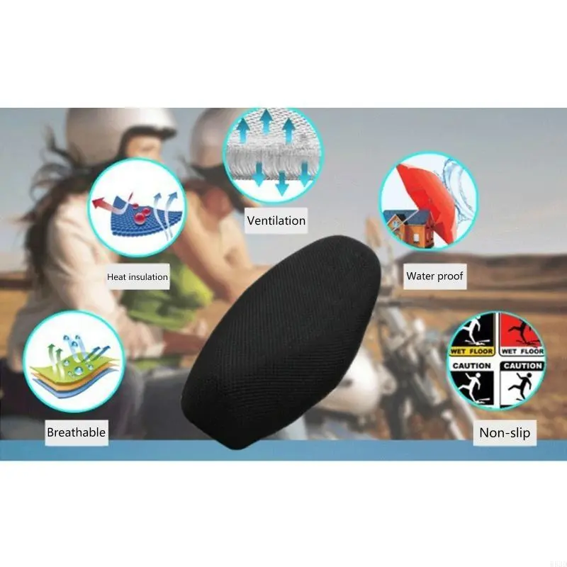 R53D Motorcycle for Seat Cushion Air Cooling Mesh Motorcycle for Seat Pad. Stops Hot for Seat Breathable Motorcycle for Se