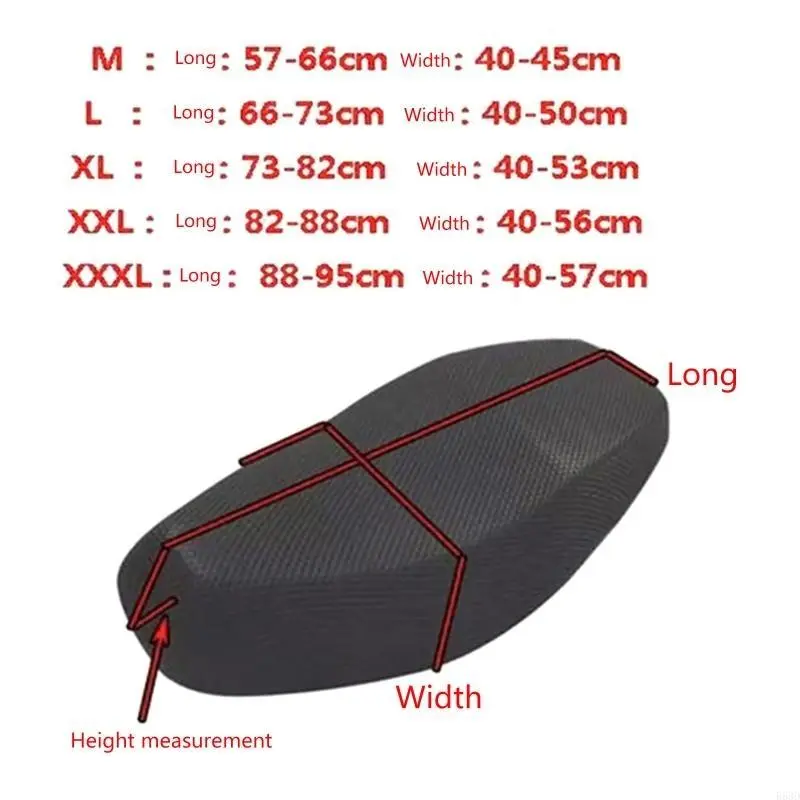 R53D Motorcycle for Seat Cushion Air Cooling Mesh Motorcycle for Seat Pad. Stops Hot for Seat Breathable Motorcycle for Se
