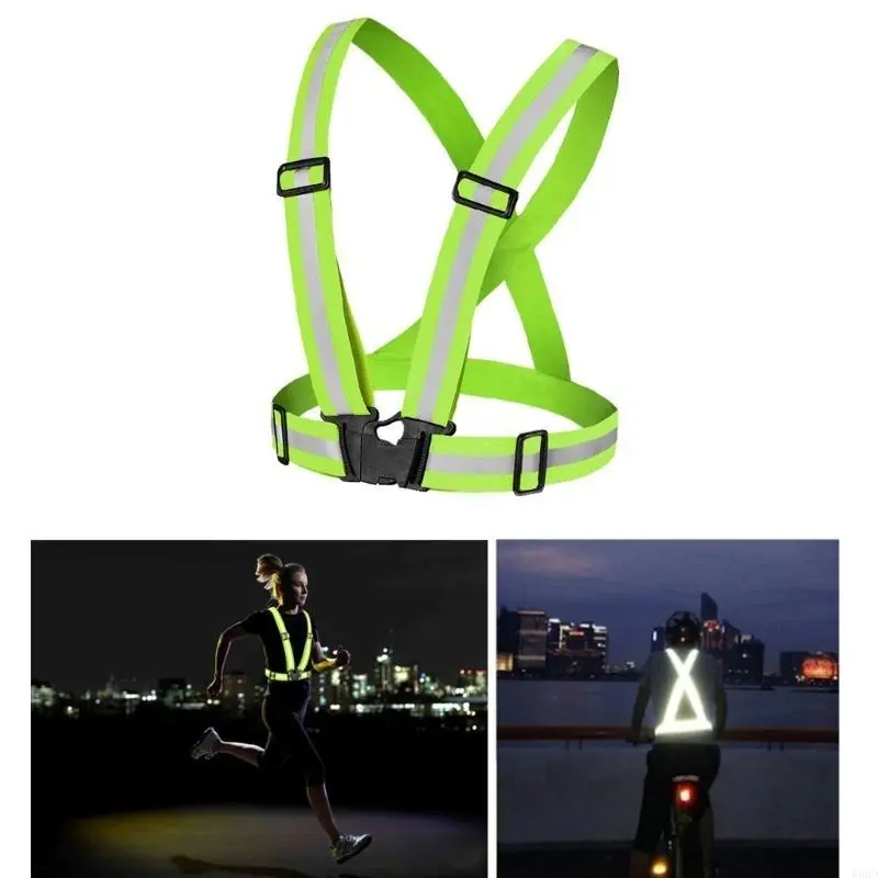 R53D Highlight Reflective Straps Night Riding Clothing Adjustable Vest For Motorcycle