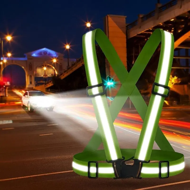 R53D Highlight Reflective Straps Night Riding Clothing Adjustable Vest For Motorcycle