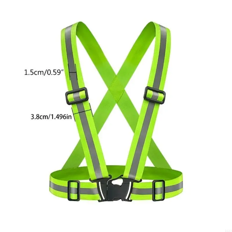 R53D Highlight Reflective Straps Night Riding Clothing Adjustable Vest For Motorcycle