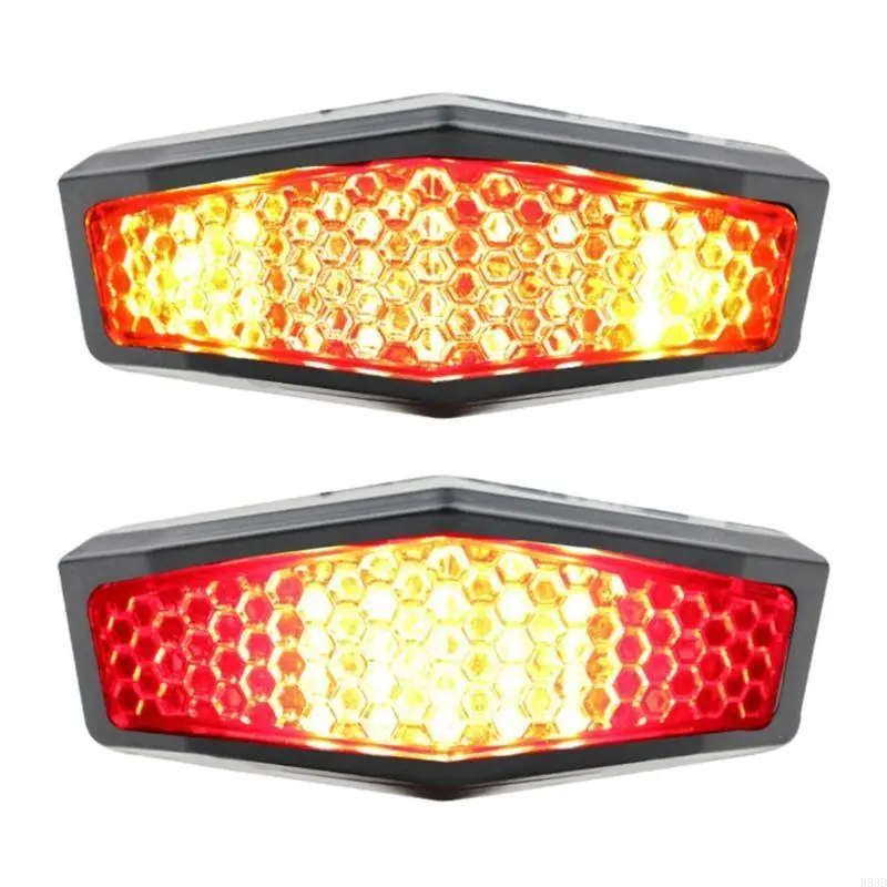 R53D LED 12V Brake Stop Light License Taillight Red For ATV Off-road Motorcycle Running Tail Light Universal 12V Red