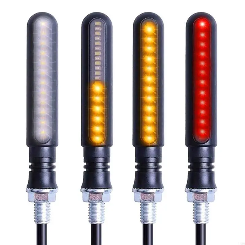R53D Motorbike LED Turn Flowing Water Flashing Light Sequential 2pcs