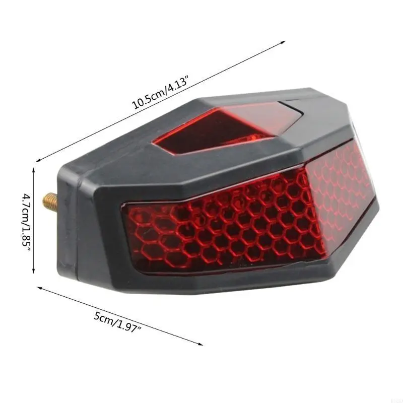 R53D LED 12V Brake Stop Light License Taillight Red For ATV Off-road Motorcycle Running Tail Light Universal 12V Red