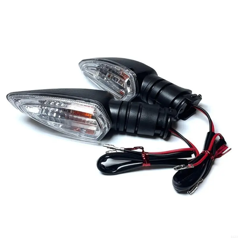 R53D 1Pair LED Flashers Motorcycles Turn Warning Lights Daytime Running Light for NVX155Y 15ZR135LC Aerox155