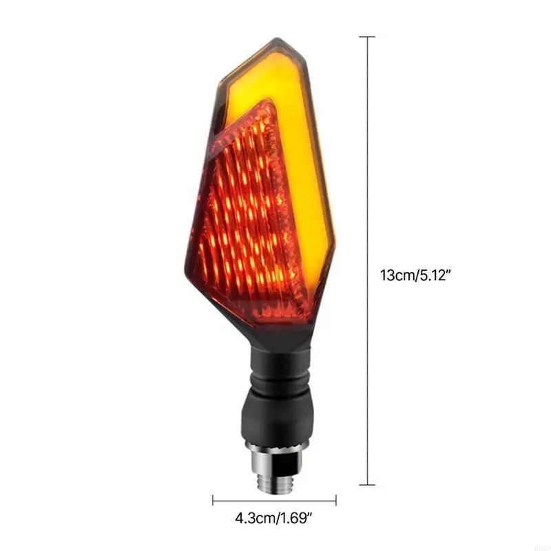 R53D Universal LED Motorcycle Turn Light 12V Waterproof Amber Flasher Rear Lights Lamp