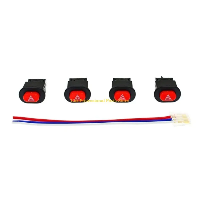 R53D Motorcycle 12V 24V 3 Wire Double Flash Hazard Warning Emergency Light Switch