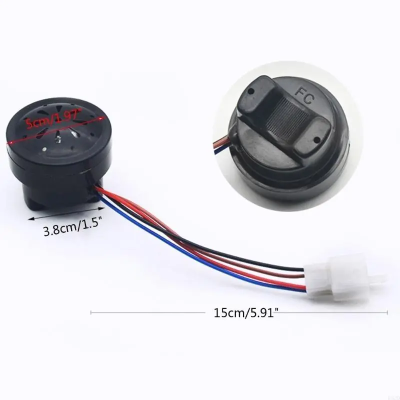 R53D Universal 48V 60V 2 in 1 ATV Motorcycle Electric Horn Round Loud Speaker-Siren