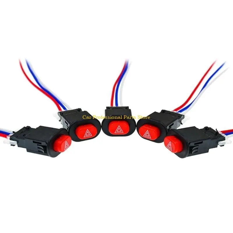R53D Motorcycle 12V 24V 3 Wire Double Flash Hazard Warning Emergency Light Switch