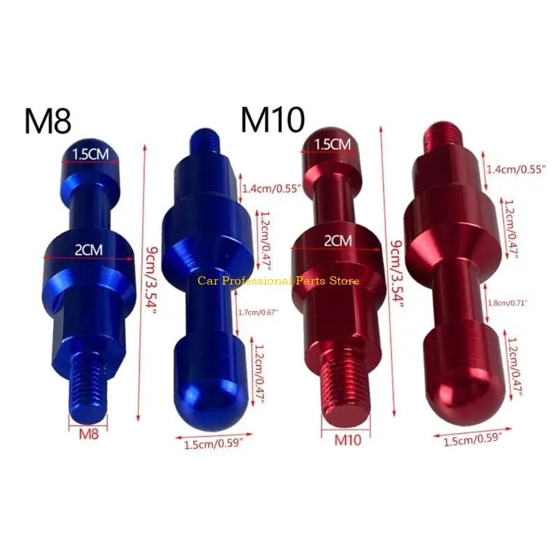 R53D Mirror Hole Plugs Screw Aluminum Alloy Easy Fixing for Motorbikes 1 Pair