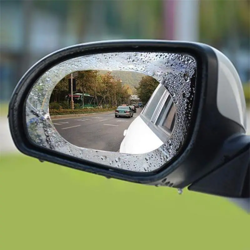 R53D 4 Pcs Car Rainproof Film Car Rearview Mirror Protective Rain-proof Anti Fog Waterproof Film Sticker