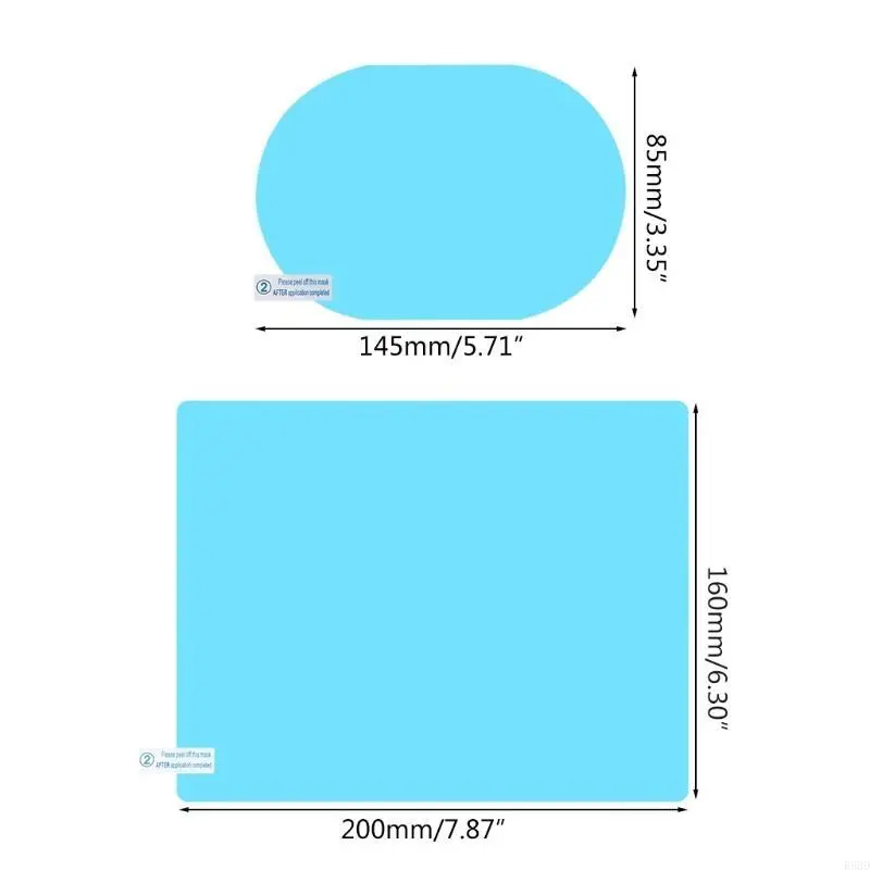 R53D 4 Pcs Car Rainproof Film Car Rearview Mirror Protective Rain-proof Anti Fog Waterproof Film Sticker