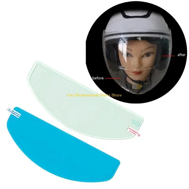 R53D Universal Motorcycle Helmet Shield Anti-Fog Film Clear Visor Lens Insert Fog Resistant Rain Water Anti-scratch