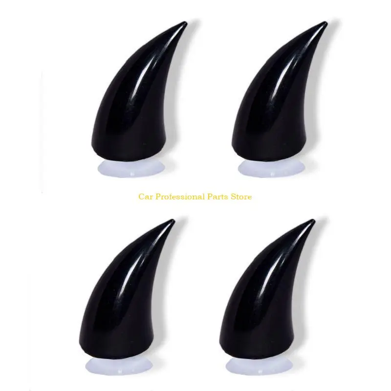 R53D Fancy Devil Horn Stickers for Teens Adults Motorcycle Helmet Decoration Funny Helmet DIY Stickers Tips