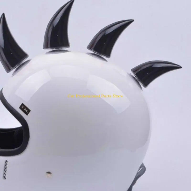 R53D Fancy Devil Horn Stickers for Teens Adults Motorcycle Helmet Decoration Funny Helmet DIY Stickers Tips