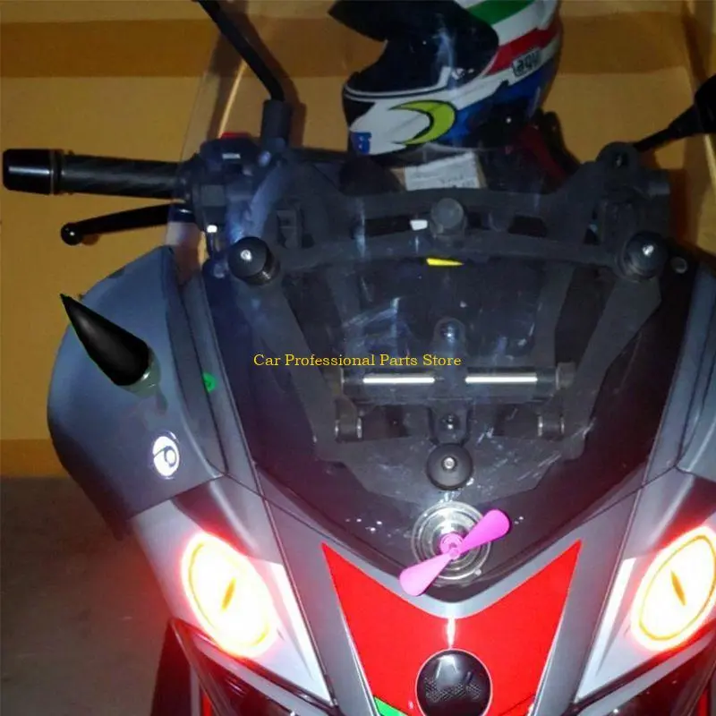 R53D Fancy Devil Horn Stickers for Teens Adults Motorcycle Helmet Decoration Funny Helmet DIY Stickers Tips