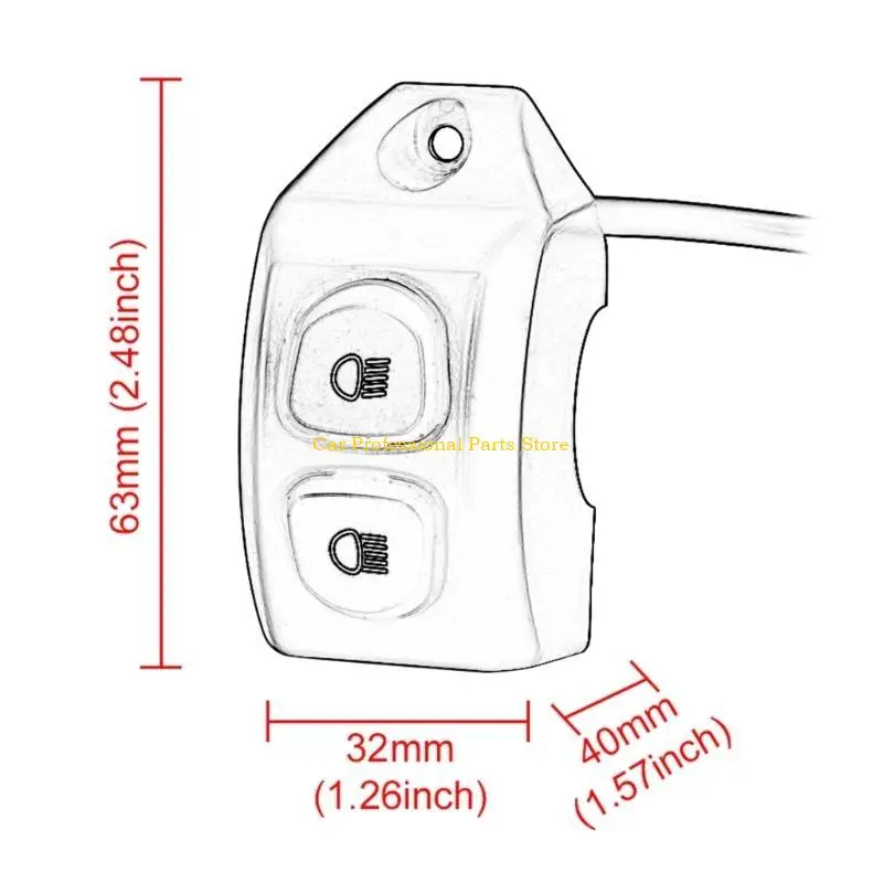 R53D Motorcycle Handlebar Button Fog Light Control Switch for R1200GS/1250 F850/750GS