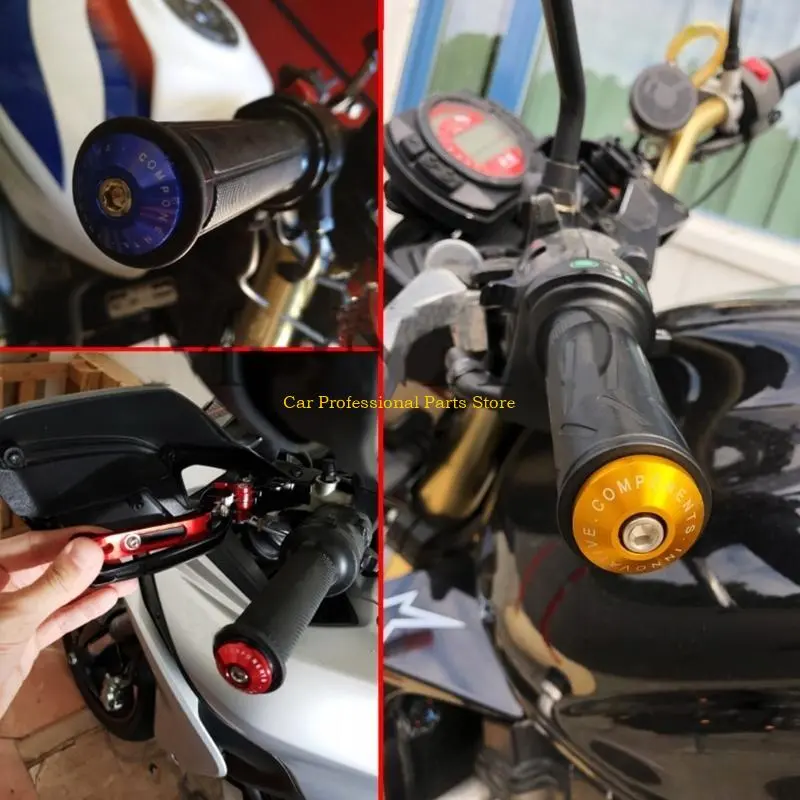 R53D 1 Pair Motorcycle Handle Bar Ends Plug Aluminum Alloy Grips Handlebar Plug Caps