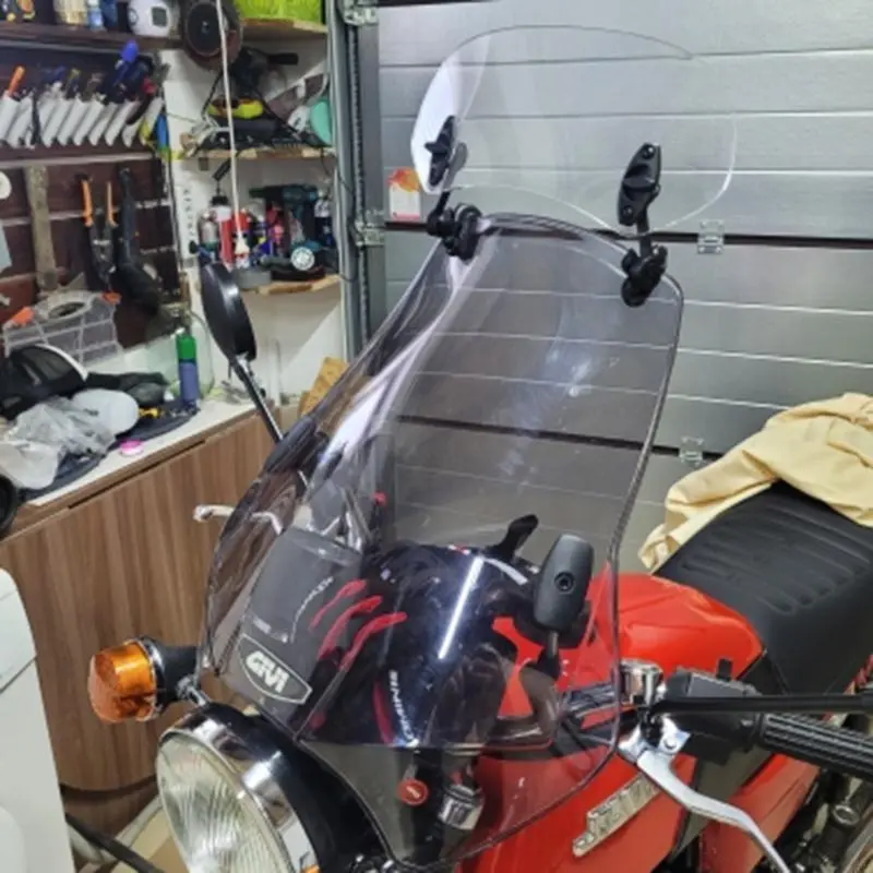 R53D Motorcycle Windshield Wind Deflector Windscreen Universal
