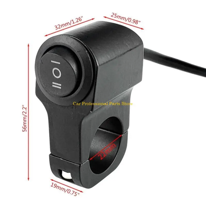 R53D Universal 22mm Motorcycle Handlebar Headlight Switch Fog Switch Button