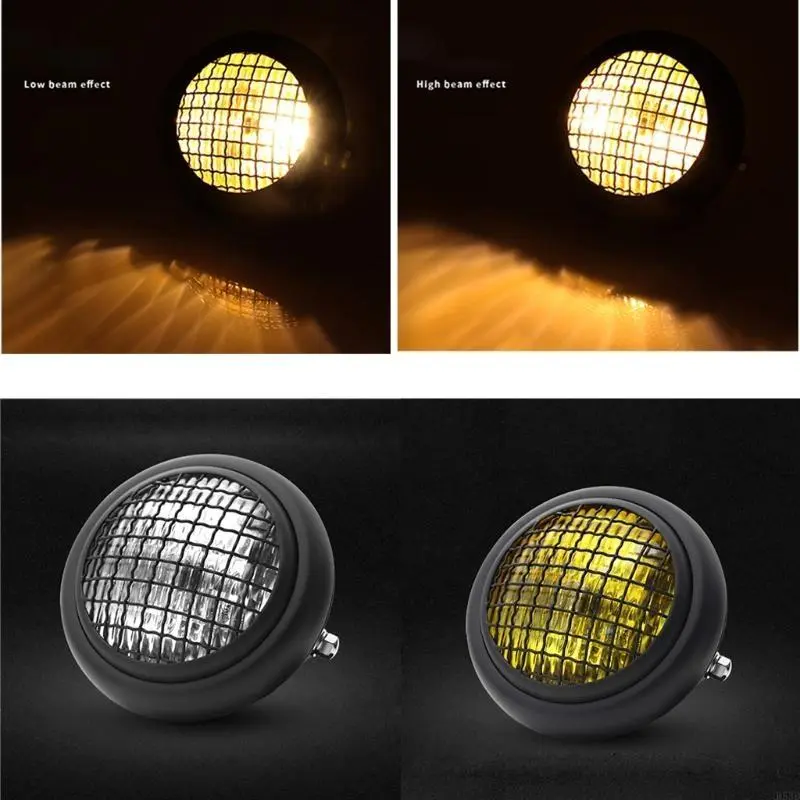 R53D Motorcycle Headlight Motorcycle Retro Fog Light Headlights Lamp Working Spot Lights for Head Lamp White Headlamp fo