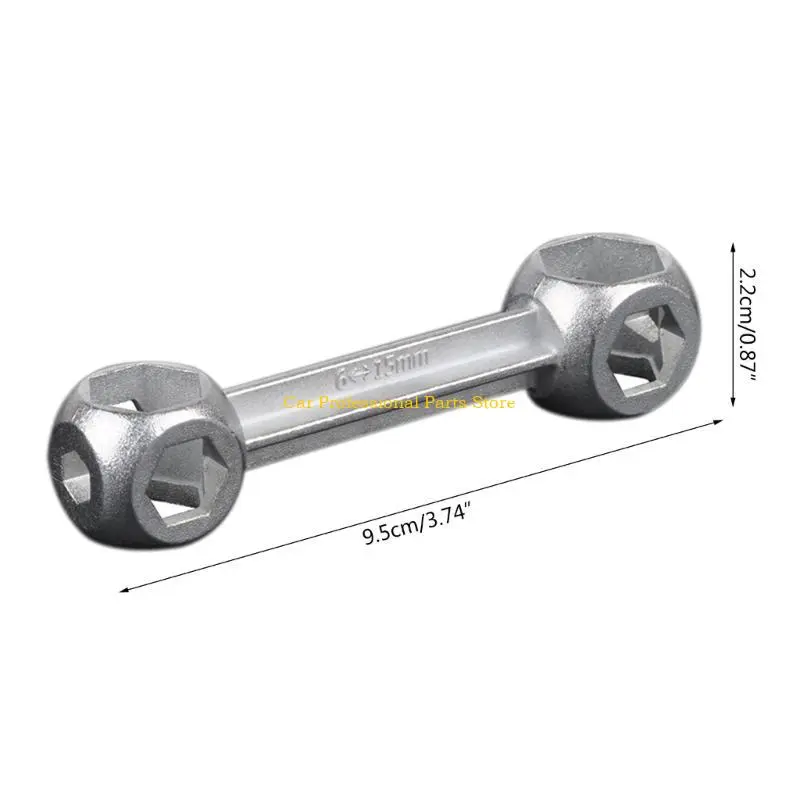 R53D 6-15mm Bone Type Hexagon Wrench 10 in 1 Hexagon Spanner Multi-purpose Hand Tools