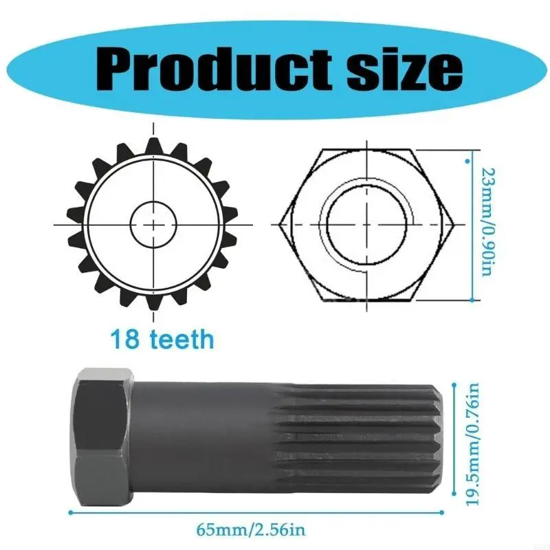 R53D Lightweight Impeller Tool Impeller Spline Wrench Tool Versatile for Marine