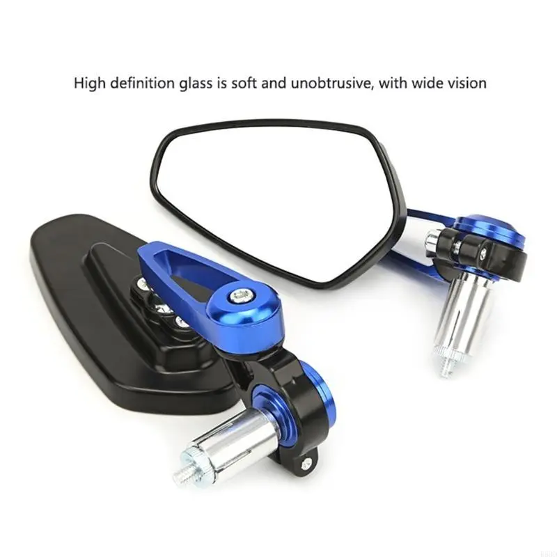 R53D Motorbike Mirror End Mirror Safe Rearview Mirror Aluminum Alloy for 13-19mm Hole