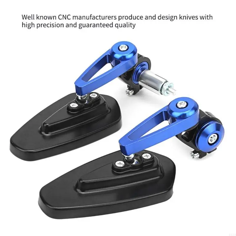 R53D Motorbike Mirror End Mirror Safe Rearview Mirror Aluminum Alloy for 13-19mm Hole