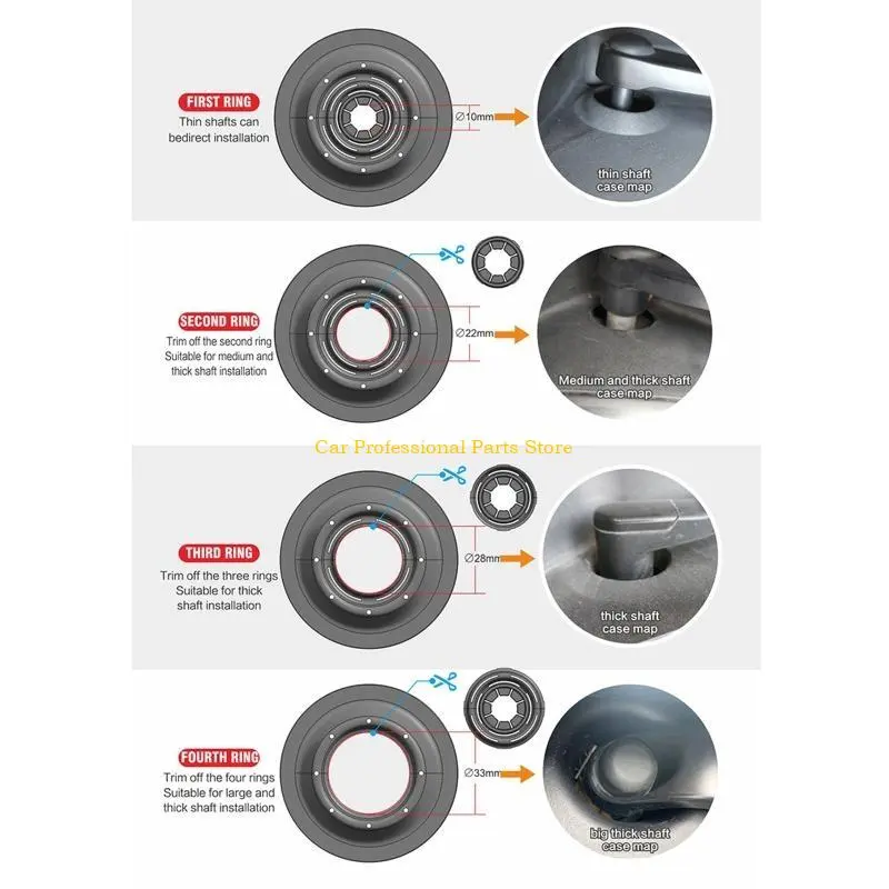 R53D 2Pcs Silicone Car Wiper Hole Protective Cover Anti-wear Dustproof Windshield Wiper Arm Bottom Hole Protective for Case