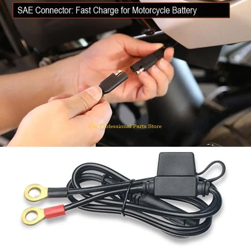 R53D 12V Cable Fits for Motorcycle Battery Terminal To SAE Quick Disconnect Cable Motorcross Battery Output Connector