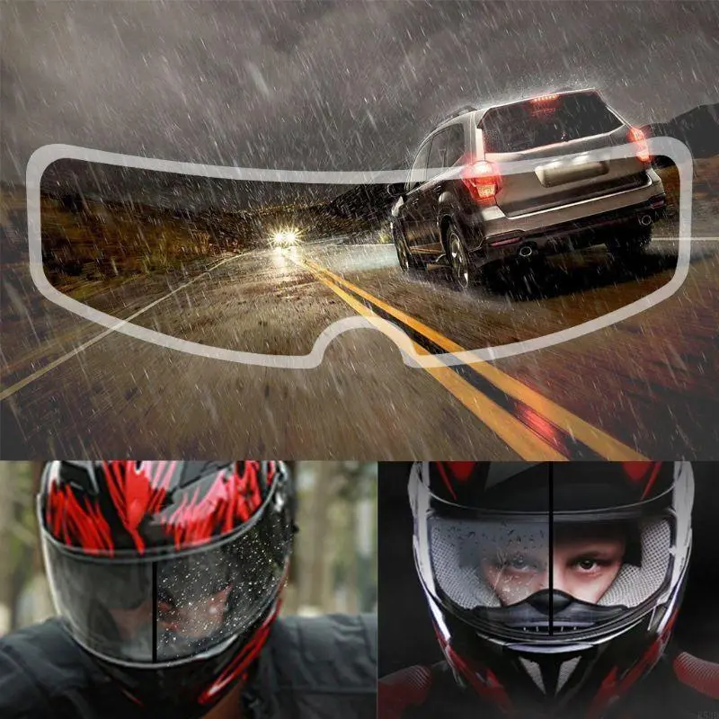R53D Universal Motorcycle Helmet Clear Rainproof Film Anti Rain Patch Screen for K3 K4 AX8 for LS2 Helmets