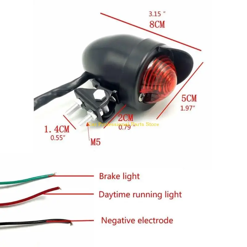 R53D Set of 1 Motorcycles LED Adjustable Cafe Racer Stop Motorcycle Tail Light