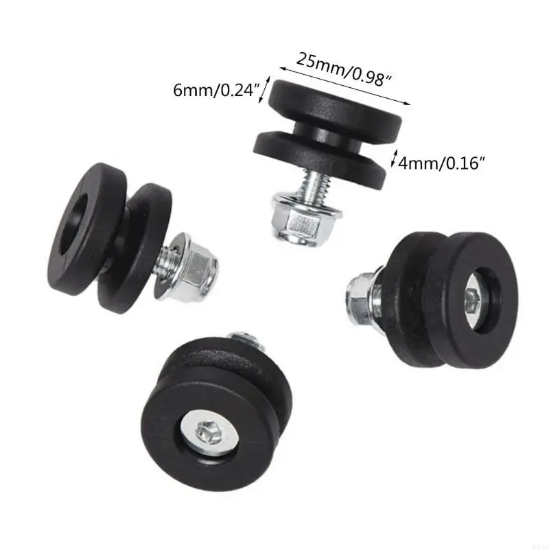 R53D Universal Rear Luggage Case Pad 4pcs/set Luggage Case Pad Helmets Trunk Bracket Base Plate Bushing Pad Quick Fixing